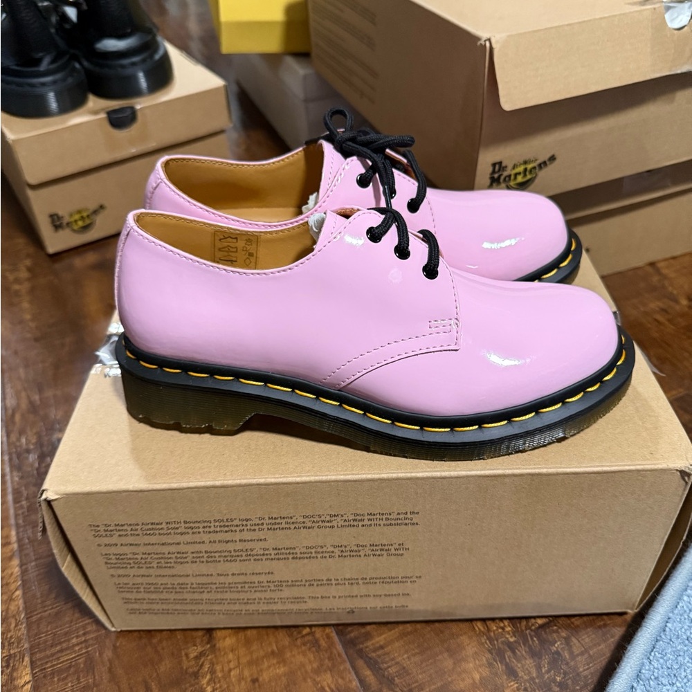 Dr. Martens 1461 Pale Pink Patent Lamper Shoes